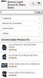 Mobile Screenshot of geminilightsoundvideosales.com