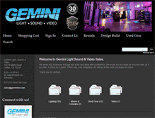 Tablet Screenshot of geminilightsoundvideosales.com